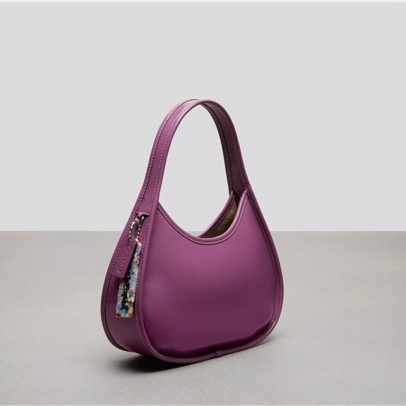 Coach Lilac Berry Purple Crinkle Patent Leather Mini Ergo Bag Like New - Picture 8 of 13